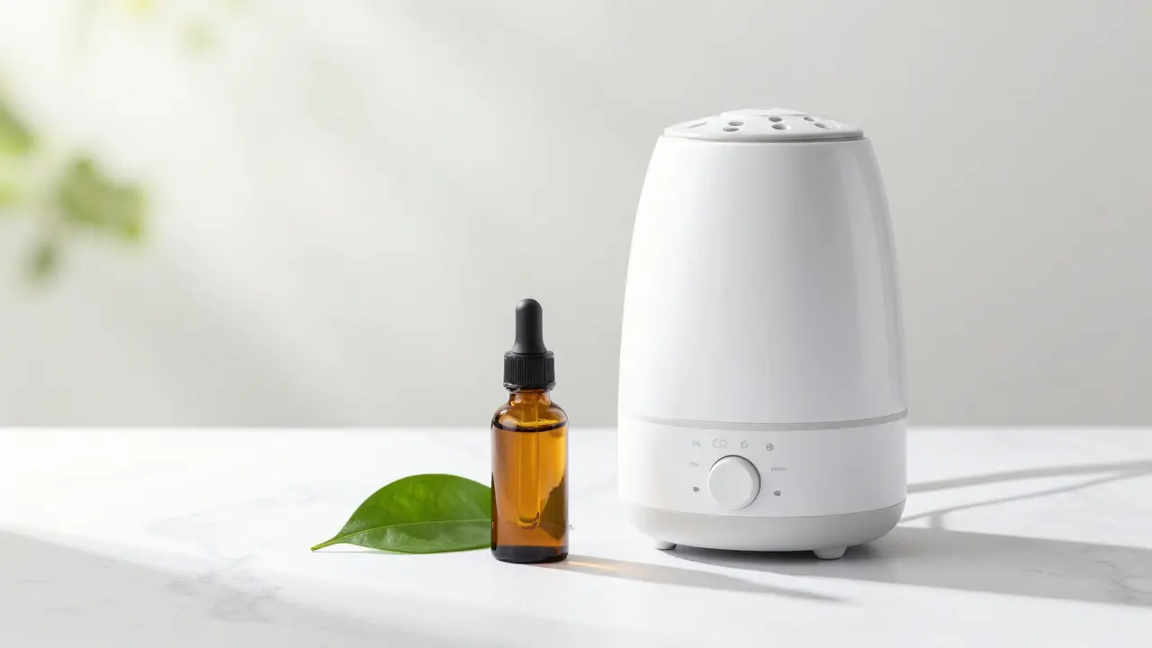 Moderní vaporizér a CBD olej na bílém mramoru jako zdravější alternativa.