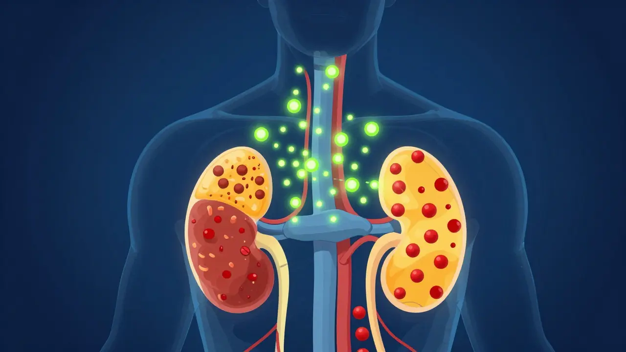 Ilustrace metabolismu CBD a THC v lidském těle
