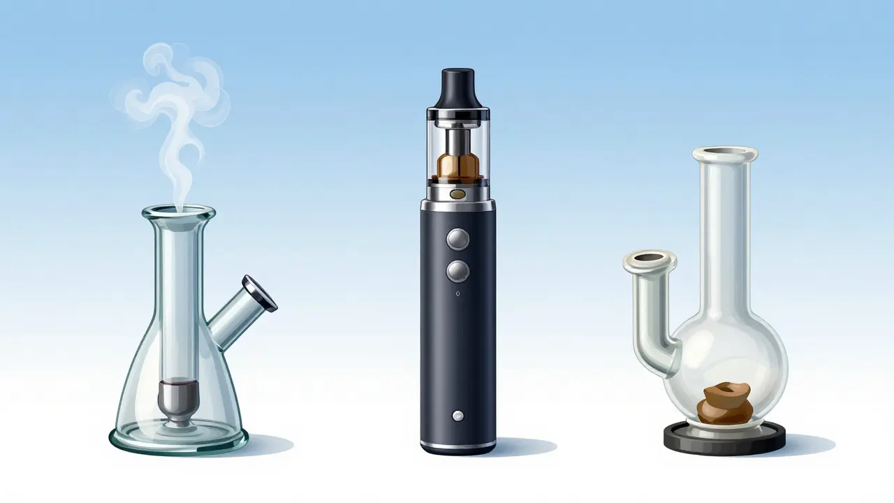 Srovnání metod: dab rig, vapořizér a tradiční dýmka